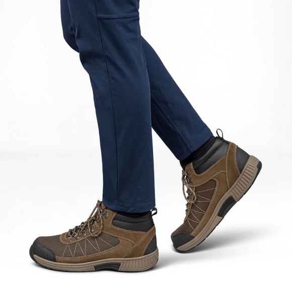 BRAND NEW IN BOX Mens Orthofeet Brown 489 Boots Size 10 - Picture 3 of 6